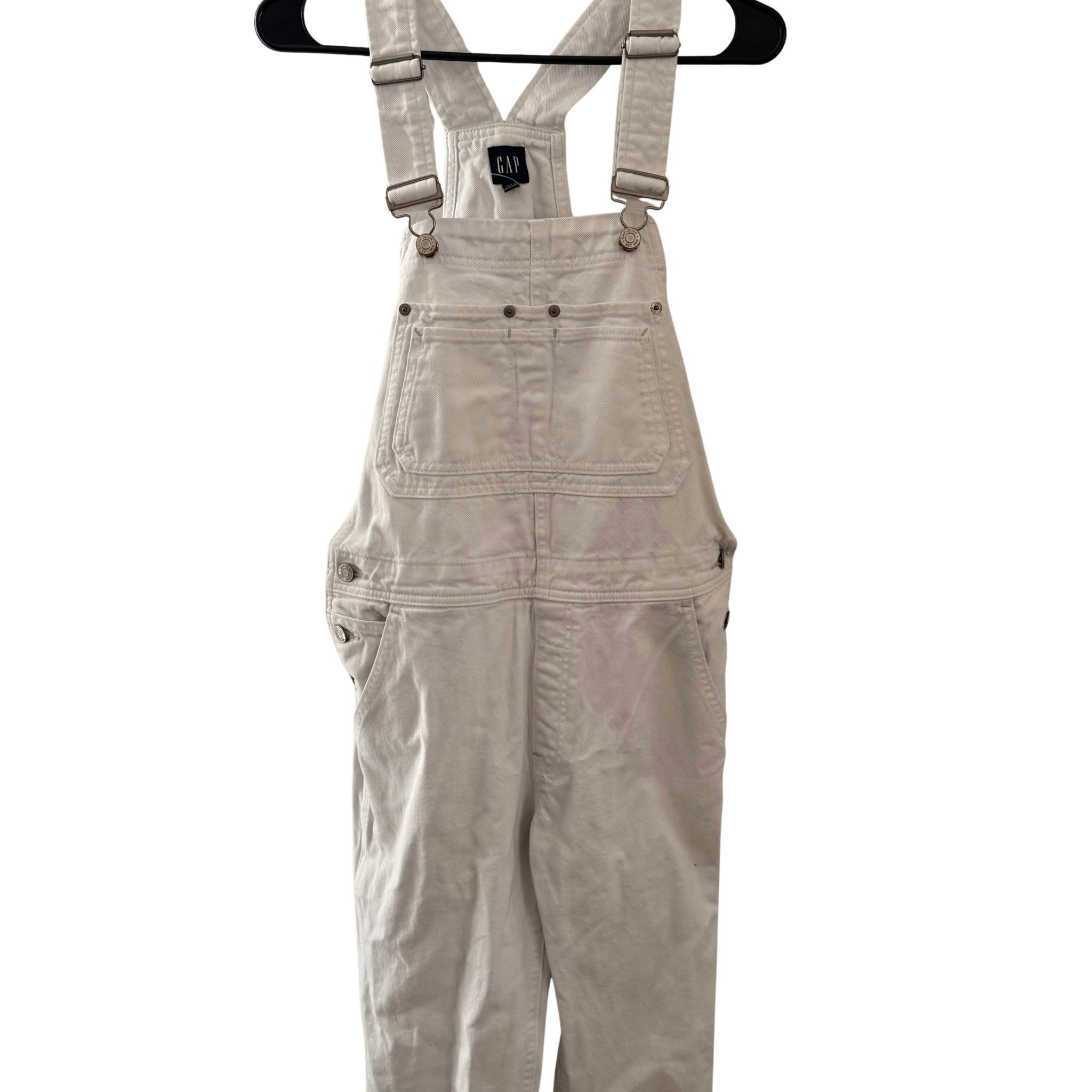 Women White denim overalls